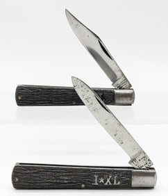 IXL George Wostenholm Metal Handle Jack Knives