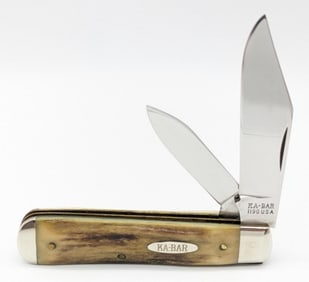 Ka-Bar 1190 Stag Handle Cigar Jack Knife