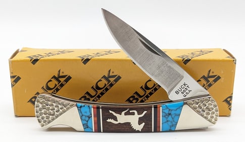 Buck Brian Yellowhorse Natural Stone Lock Back Knife 503T w/ Box