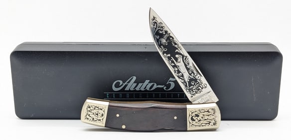 Ltd Browning Auto-5 Lock Back Folding Knife w/ Case