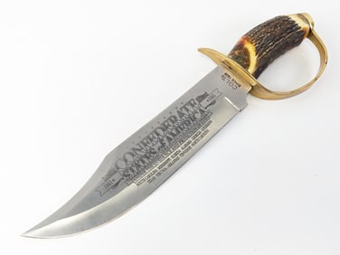 Colt Confederate States of America Stag Handle D-Guard Bowie Knife CT 827
