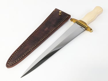 Custom Steve Voorhis Ivorite Arkansas Toothpick w/ Sheath
