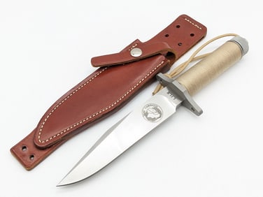 Jimmy Lile Vaughn Neeley Dual Front Iraq Afghanistan Fighting Knife w/ Sheath