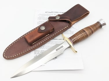 Randall Model 2 7in Fighting Stiletto w/ Sheath, Stone, & Papers
