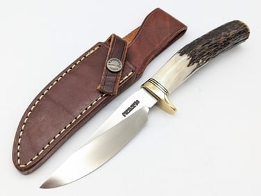 Randall Stainless Steel Stag Handle Denmark Special w/ Sheath