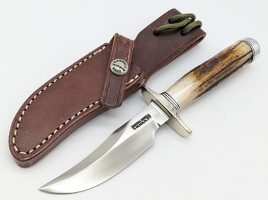 Randall Model 8 4x Stag Handle Old Style Trout & Bird w/ Sheath