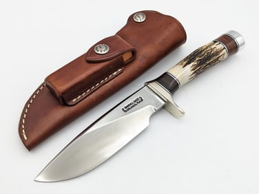 Randall Model 25 Stag Handle Trapper w/ Sheath
