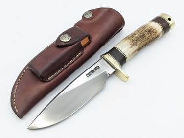 Randall Model 25 Stag Handle Trapper w/ Sheath