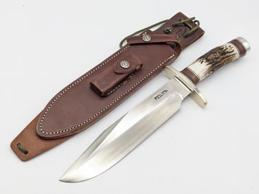 Randall Model 12 9in #14 Grind Sportsman Bowie Knife w/ Sheath