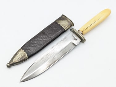 Civil War Style M. Price San Francisco Bone Handle Bowie Knife w/ Sheath