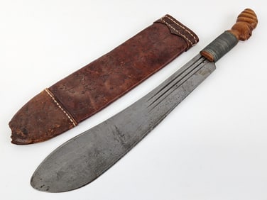 Robert Mole & Sons African Carved Wood Machete w/ Sheath