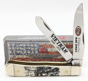 2014 Case XX War Series Vietnam Natural Bone Trapper 6254 w/ Box