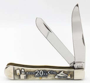 2013 Case XX Zippo 20th Anniversary Natural Bone Trapper 6254