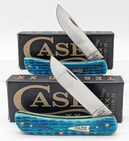 (2) 2024 Case XX Sky Blue Bone Sod Buster Jr's 6137 w/ Boxes