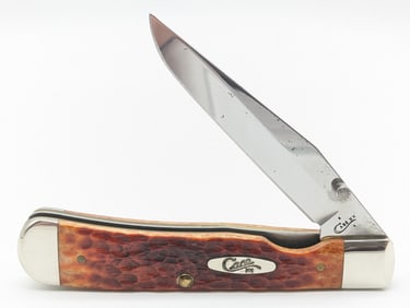 2018 Case XX Amber Bone Trapper Lock 6154L