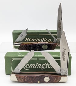 (2) NIB Remington Delrin R-7 & R-8 Stockman Knives