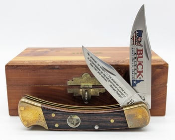 Buck 110 112 Commemorative Folding Knife w/ Case