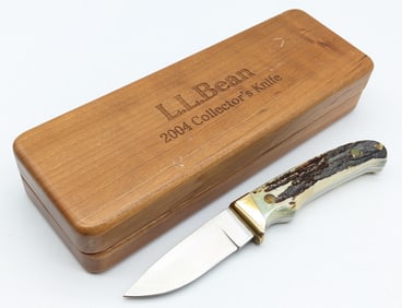 2004 Schrade PH2 L.L. Bean Commemorative Hunting Knife w/ Case