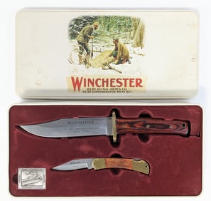 Ltd 2005 Winchester .30-30 Commemorative Knife Set w/ Tin