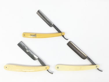 (3) Various Brand Antique Straight Razors