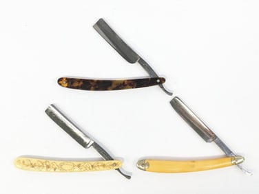 (3) Various Brand Antique Straight Razors
