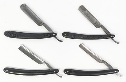 (4) Various Brand Antique Straight Razors