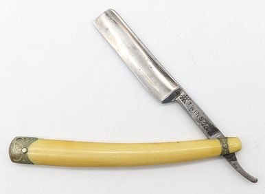J.A. Henckles Twin Works Faux Bone Straight Razor