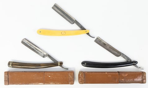(3) Various Brand Antique Straight Razors