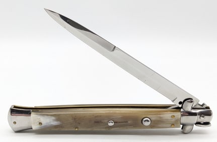 Frank B Italian Rams Horn Stiletto Switchblade Knife