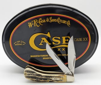 2004 Case XX Bone Stag Small Saddlehorn TB6.52110 w/ Tin
