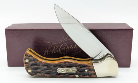 2002 Case XX Solingen Germany Chestnut Bone Lockaback Hunter DE161503L 440C w/ Box