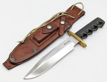 Vietnam Era Randall Model 14 Attack Knife w/ Large Rivet Sheath