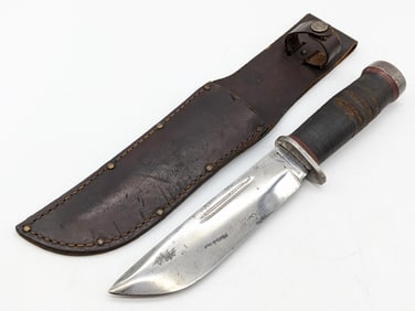 WWII Cattaraugus 225Q Fighting Knife w/ Sheath