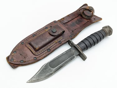 Vietnam Era US Milpar Pilots Survival Knife w/ Sheath