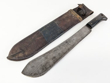 WWII 1940 US Collins & Co Legitimus No. 1250 Machete w/ Sheath