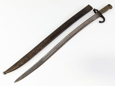 French Model 1866 Chassepot Yataghan Sword Bayonet w/ Scabbard