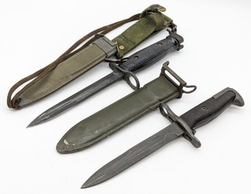 US M1 & M7 Bayonets w/ Scabbards