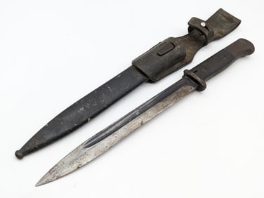 WWII German F.W.H?ller Waffenfabrik K998 Mauser Bayonet w/ Scabbard & Frog