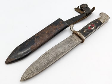 WWII German Hitler Youth Knife w/ Scabbard