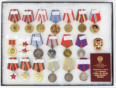 (21) Soviet Russian Jubilee, Armed Forces Service, & Other Medals