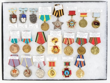(21) Soviet Russian Jubilee, Anniversary, & Military Medals