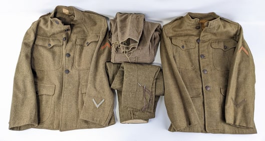 (2) WWI US Army Field Tunics & Trousers