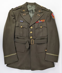 WWII US Army Lieutenant Colonel Dress Jacket w/ Pins & Ribbons