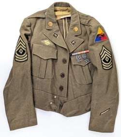 Named WWII US Army 1st Sergeant Armored Division Ike Jacket
