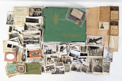 Large Grouping of WWII Military Photographs & More