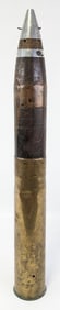 US 75mm Scovill Inert Artillery Shell w/ Projectile