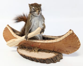 Squirrel with Canoe