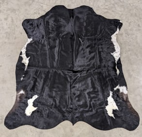 Black & White Cow Hide Rug 6.5ft x 6.5ft