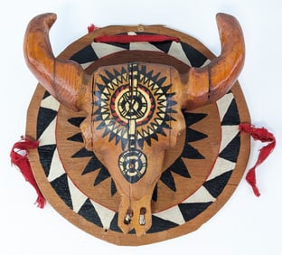 1985 Ross Miller Black War Bonnet Society Shield