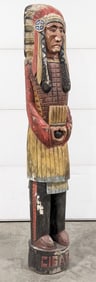 7ft Cigar Store Native American Indian Sculpture